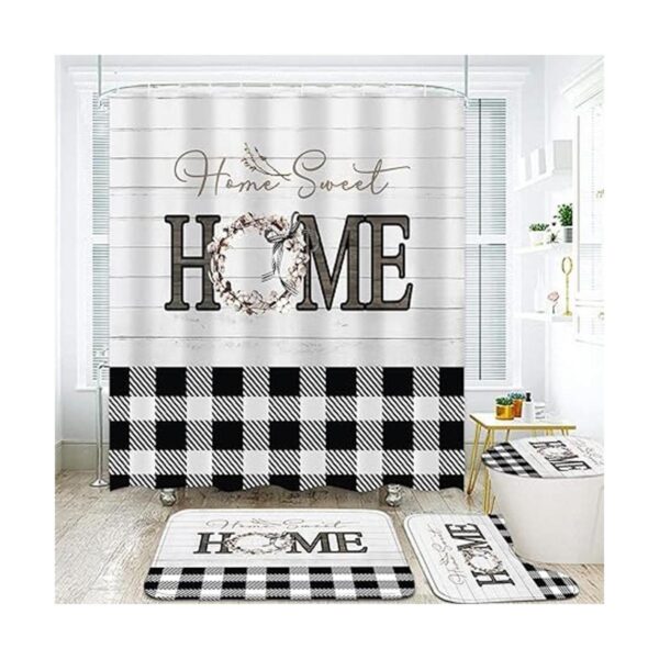 FZDHHY Home Sweet Home Juego de cortinas de ducha