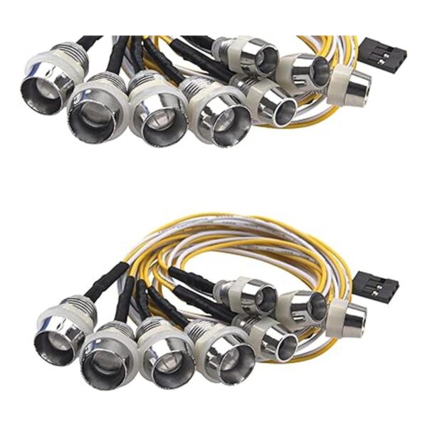 Paquete de 2 faros delanteros LED de 0.315 in 2 rojos_5