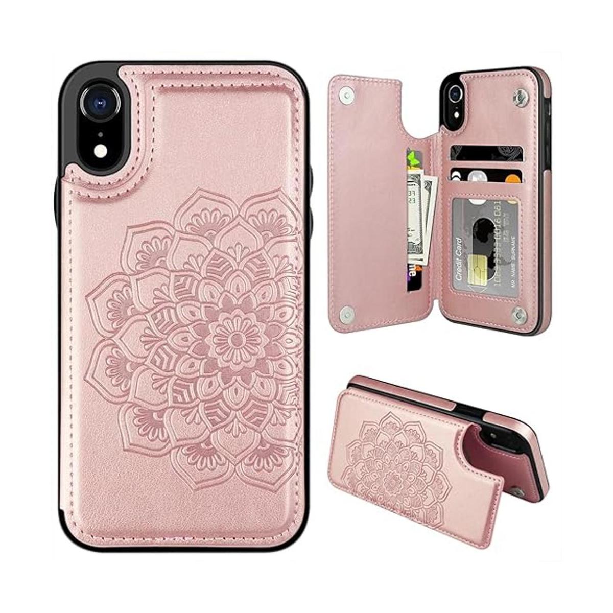 MMHUO Funda para iPhone XR con soporte para tarjetas