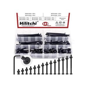 Hilitchi M6 Tornillos de cabeza hexagonal color negro
