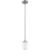 Livex Lighting 154091 Manhattan 1 Mini colgante níquel_4