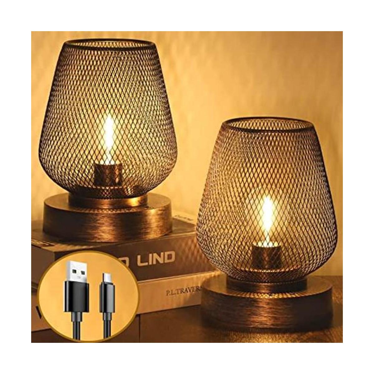 UBright Paquete de 2 lámparas de mesa recargables para