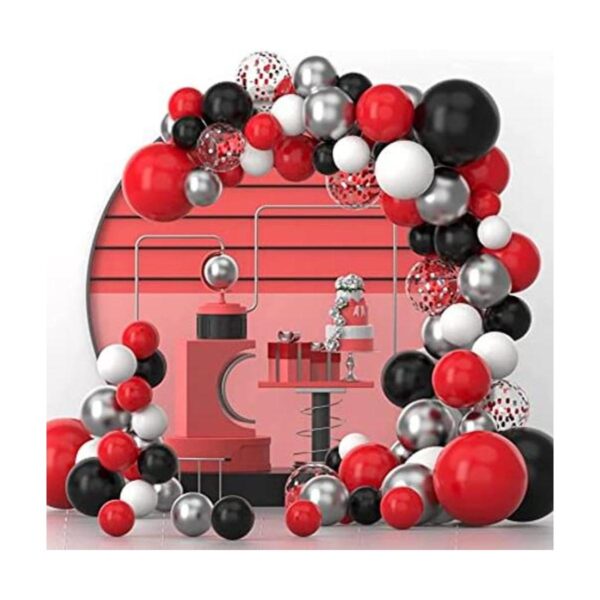 Kit de arco de guirnalda de globos rojos y negros 115_1