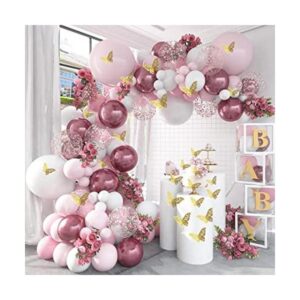 Pateeha Decoraciones de baby shower para niña 140 piezas_1