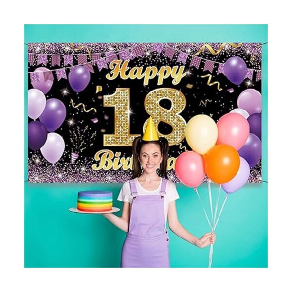 Cartel de fondo de decoración de cumpleaños número 18_3
