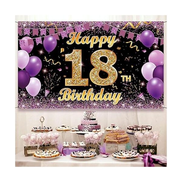 Cartel de fondo de decoración de cumpleaños número 18_5