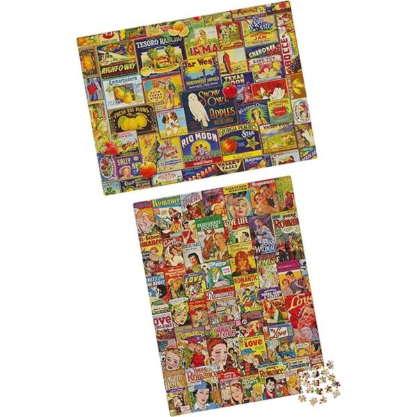 Juego de 2 rompecabezas de 1000 piezas para adultos