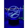 Luz nocturna de béisbol 3D de Nueva York lámpara de_3