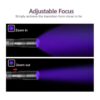 Linterna UV recargable por USB linterna ultravioleta de