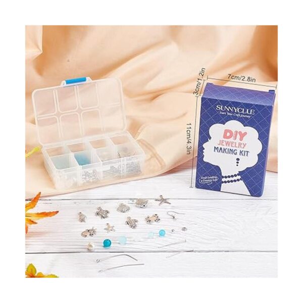 SUNNYCLUE 1 caja DIY 10 pares de aretes de turquesa con
