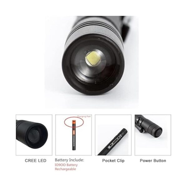 Linterna UV recargable por USB linterna ultravioleta de