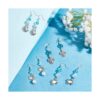 SUNNYCLUE 1 caja DIY 10 pares de aretes de turquesa con