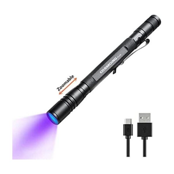 Linterna UV recargable por USB linterna ultravioleta de