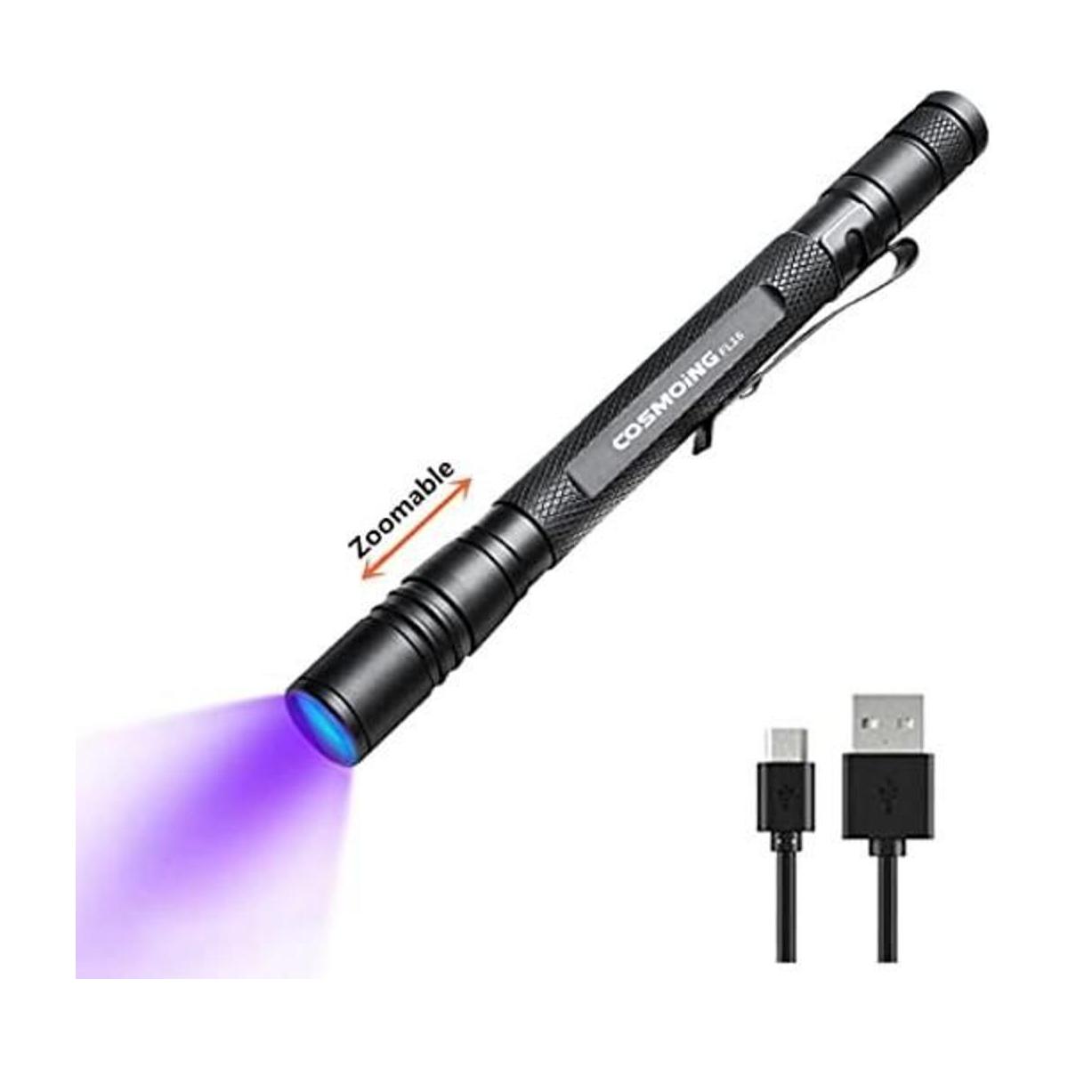 Linterna UV recargable por USB linterna ultravioleta de