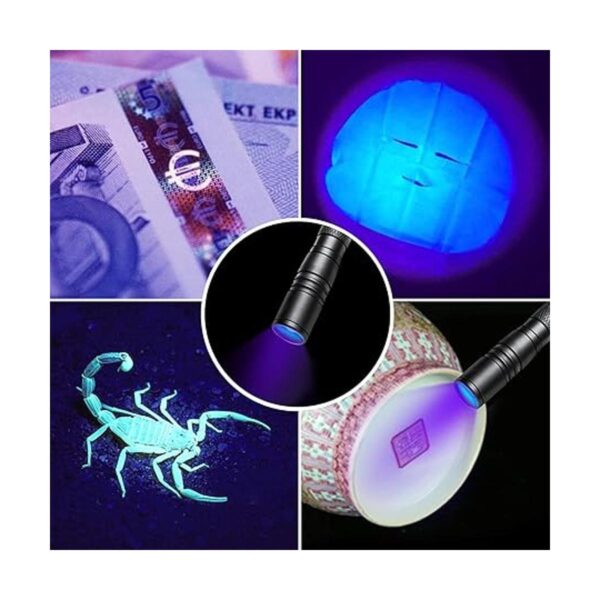 Linterna UV recargable por USB linterna ultravioleta de