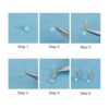 SUNNYCLUE 1 caja DIY 10 pares de aretes de turquesa con