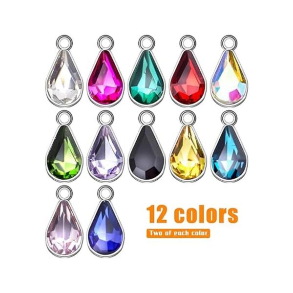 24 colgantes de cristal con forma de gota de agua para