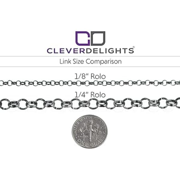 CleverDelights Bulk Rolo Chain Enlace de 18 25 pies_3
