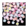 QXUJI 100 cuentas de flores acrílicas cuentas sueltas de