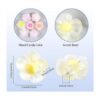 QXUJI 100 cuentas de flores acrílicas cuentas sueltas de
