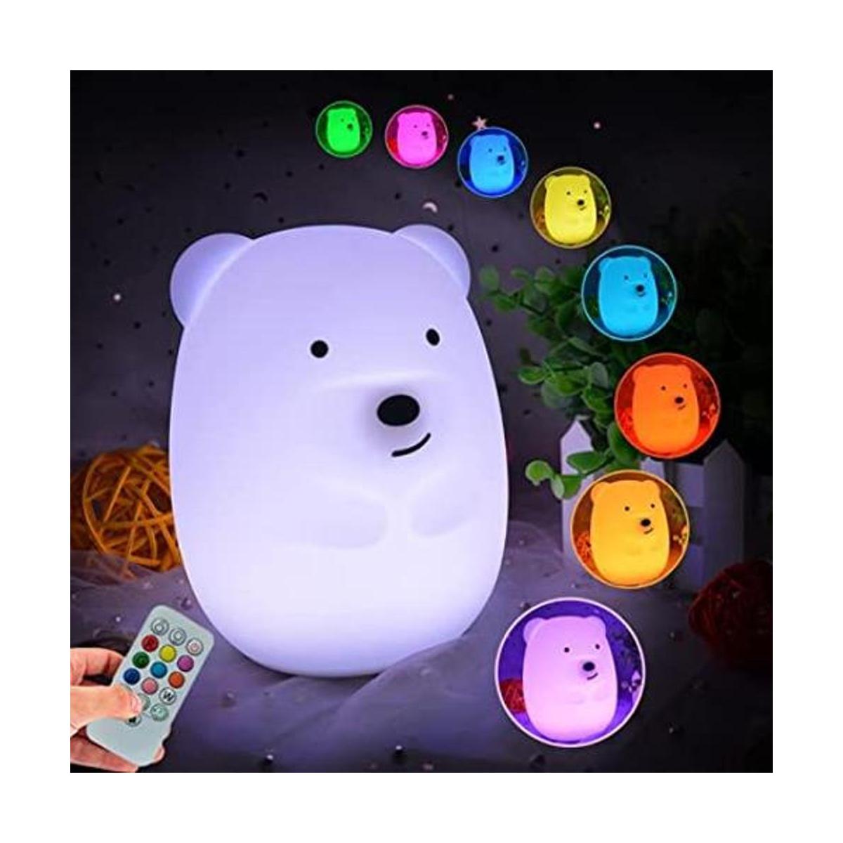 Glinrui Lámpara de noche de oso para niños luces
