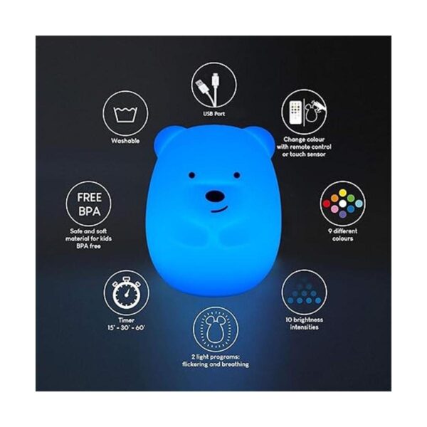 Glinrui Lámpara de noche de oso para niños luces_2