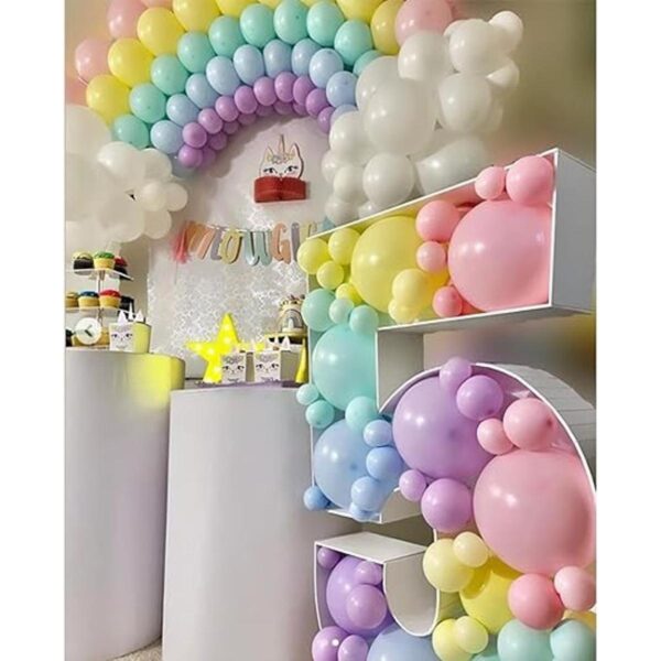 Kit de arco de guirnalda de globos pastel 132 globos de
