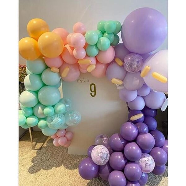 Kit de arco de guirnalda de globos pastel 132 globos de