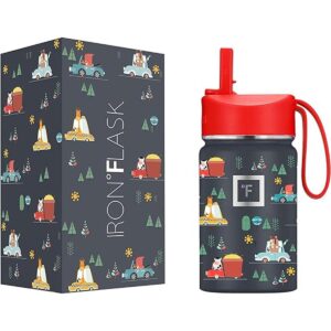 IRON FLASK Botella de agua para niños 10 onzas tapa con_1