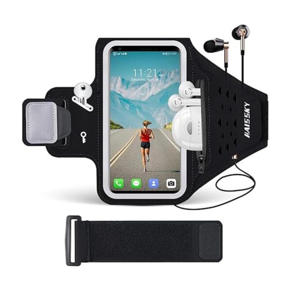 HAISSKY Brazalete de correr con bolsa de Airpods para_1