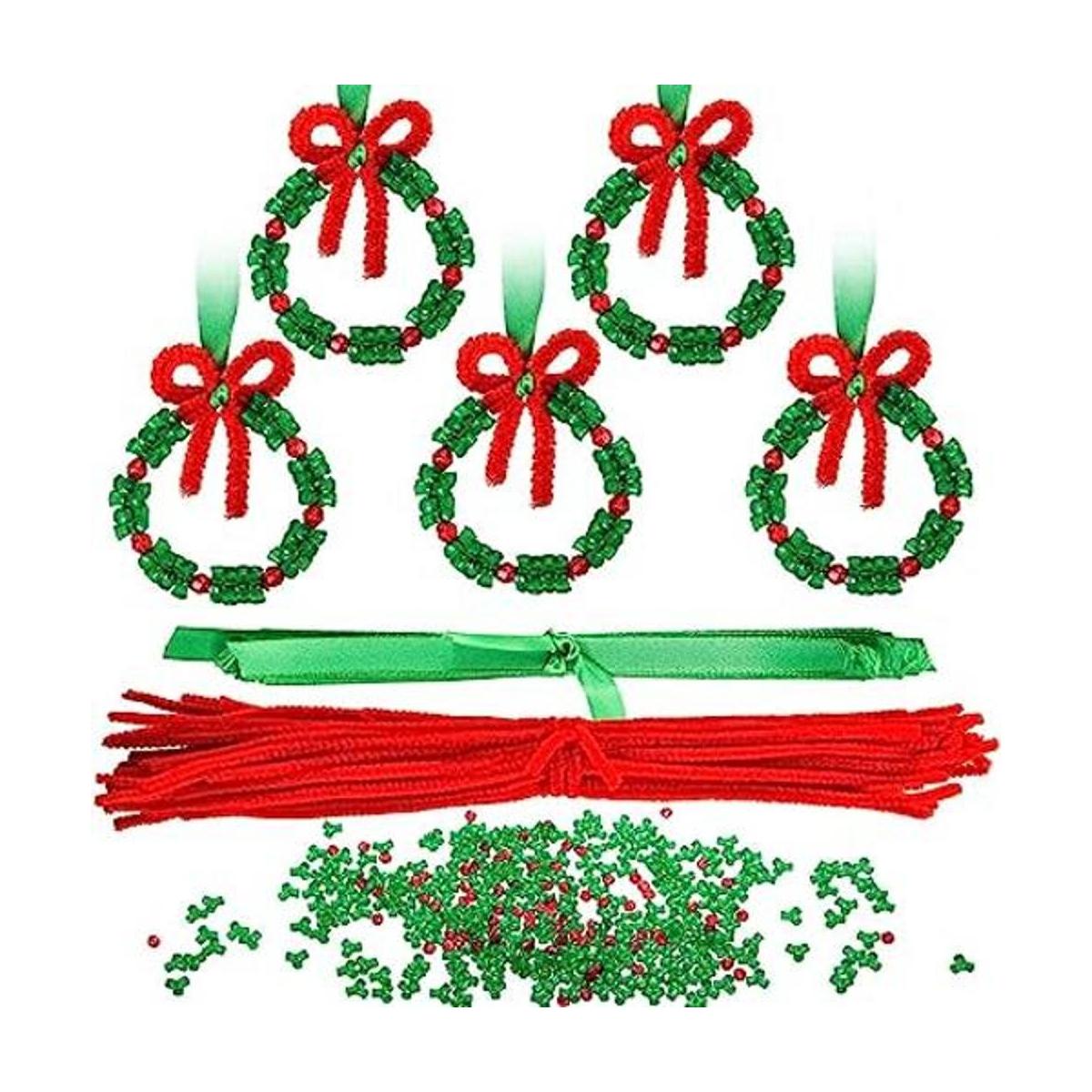 Juego de 48 adornos de cuentas de Navidad para