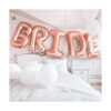 HOUSE OF PARTY Globos de novia de aluminio de oro rosa