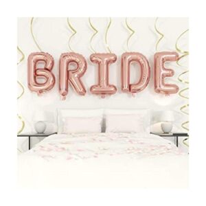HOUSE OF PARTY Globos de novia de aluminio de oro rosa