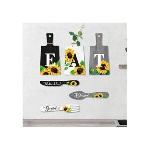 Bucherry 6 piezas de girasol decoración de cocina tenedor_1