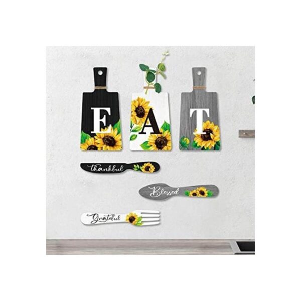 Bucherry 6 piezas de girasol decoración de cocina tenedor_1