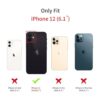 Fycyko Funda compatible con iPhone 12 con purpurina de_2