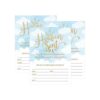 25 unidades de nubes de oro azul para bebé diseño de_1