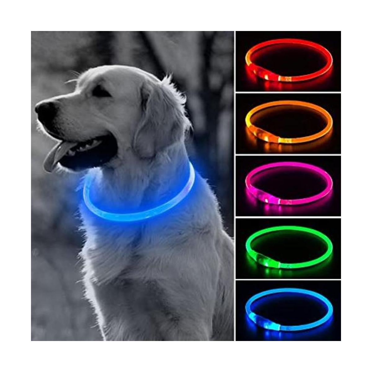 BSEEN Collar de perro iluminado Collar recargable LED