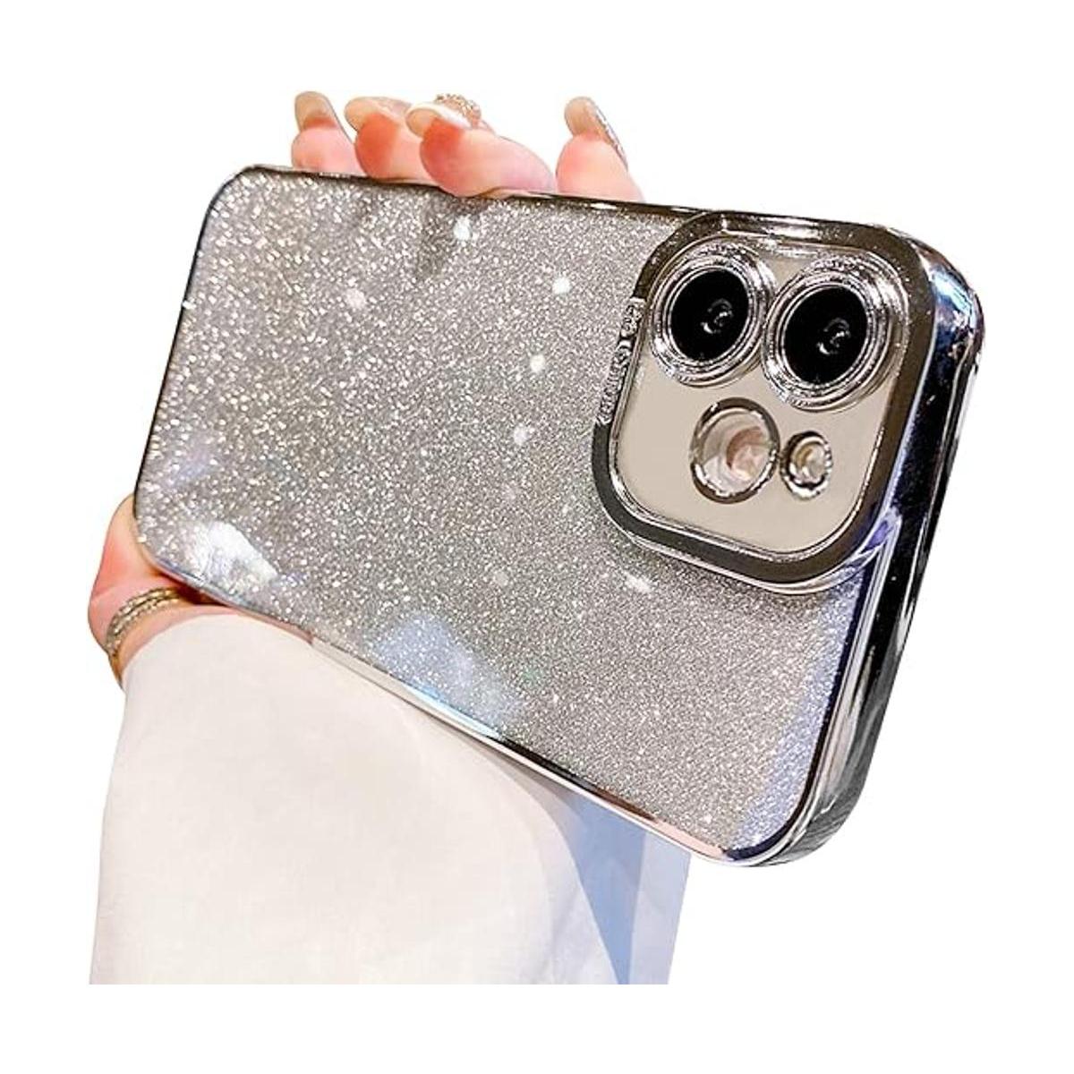 Fycyko Funda compatible con iPhone 12 con purpurina de