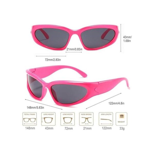 BAWUYI Y2K Gafas de sol envolventes para hombres y_5