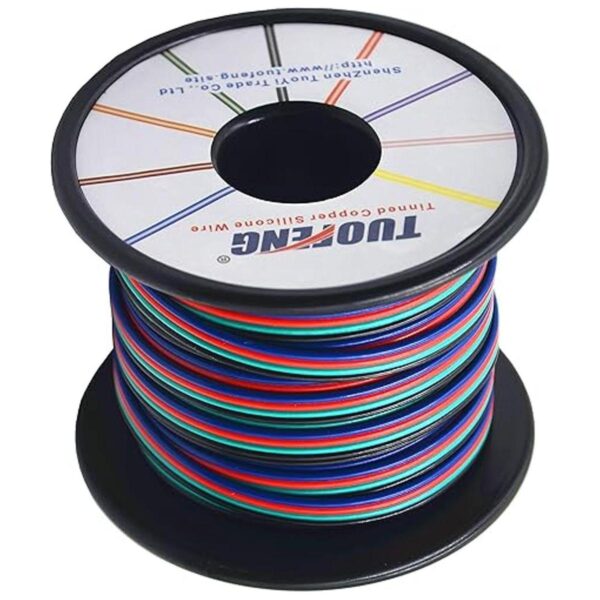 TUOFENG Cable de 4 núcleos de 22 AWG cable eléctrico de_2
