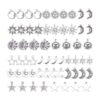 SUNNYCLUE 1 caja 60pcs 15 estilos plata antigua Sol Luna