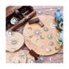 SUNNYCLUE 1 caja 60pcs 15 estilos plata antigua Sol Luna