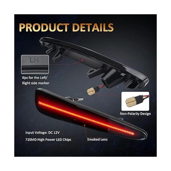 DLumina Luces LED de marcador lateral lente ahumada para_5