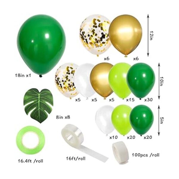 RUBFAC Kit de guirnalda de globos de fiesta de selva 134_2