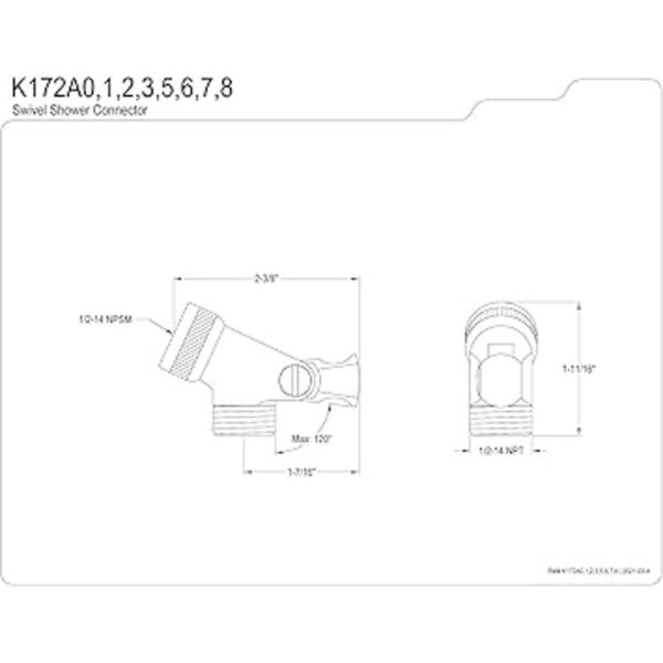 Kingston Brass K172A1 Designer Trimscape Conector_2
