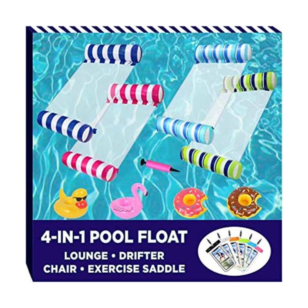 Paquete de 4 flotador inflable para piscina para adultos