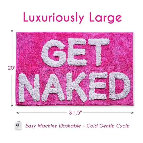Get Naked Tapete de baño rosa intenso divertido y lindo