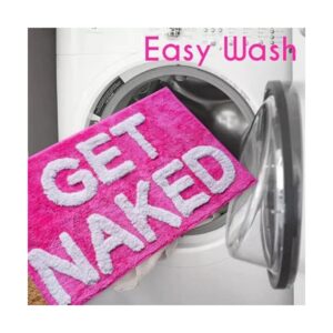 Get Naked Tapete de baño rosa intenso divertido y lindo