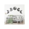 5 piezas de decoración de pared de fase lunar estilo